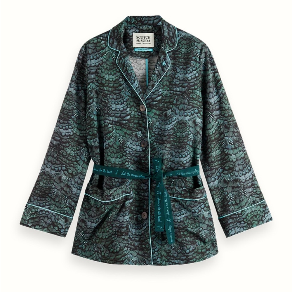 Scotch & Soda Feather Belted Blazer Jacket XS NWT